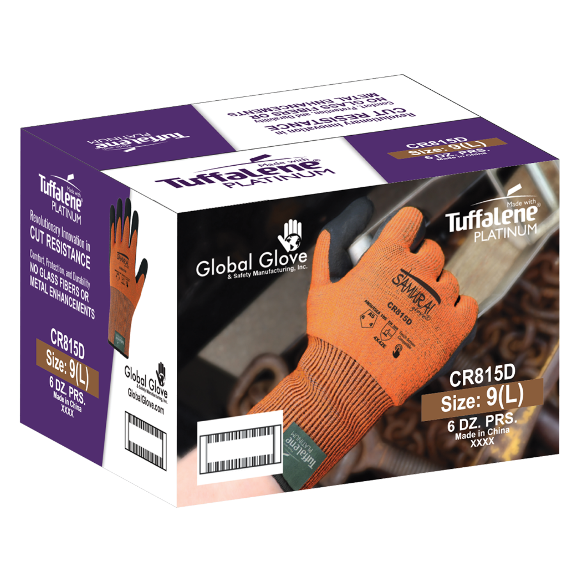 Global Glove Samurai Glove High-Visibility Cut Resistant Coated Touch Screen Gloves from Columbia Safety